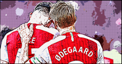 Arsenal midfielders Declan Rice and Martin Ødegaard