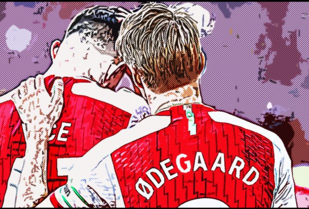 Arsenal midfielders Declan Rice and Martin Ødegaard